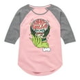 thumbnail image 1 of The Grinch - Whoville Globe - Toddler & Youth Girls Raglan Graphic T-Shirt, 1 of 4