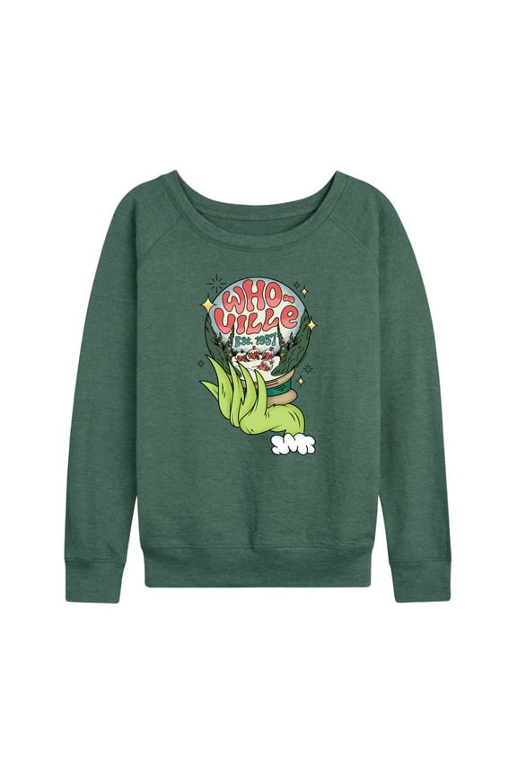 The Grinch - Whoville Globe - Women's Lightweight French Terry Long Sleeve Shirt