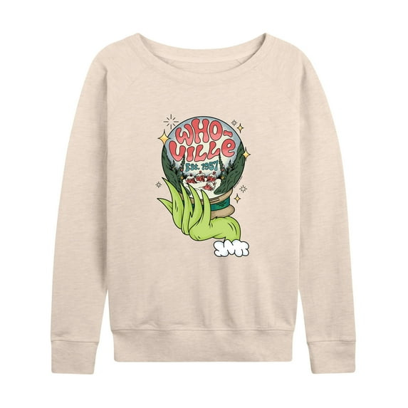 The Grinch - Whoville Globe - Women's Lightweight French Terry Long Sleeve Shirt