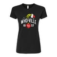 thumbnail image 1 of The Grinch - Whoville Grinch Hand - Juniors Fitted Graphic T-Shirt, 1 of 4