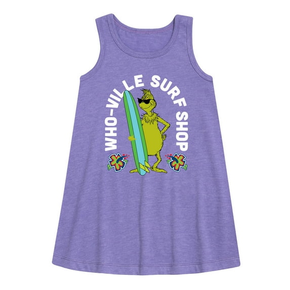 The Grinch - Whoville Surf Shop - Toddler & Youth Girls A-line Dress