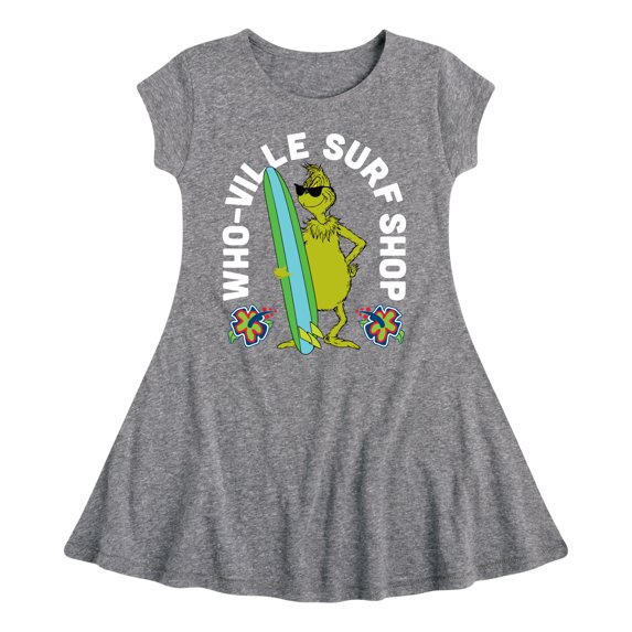The Grinch - Whoville Surf Shop - Toddler & Youth Girls Fit & Flare Dress