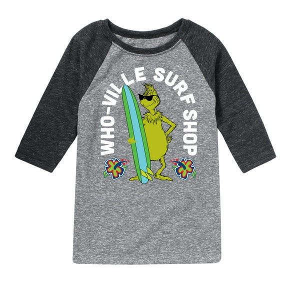 The Grinch - Whoville Surf Shop - Toddler & Youth Raglan Graphic T-Shirt