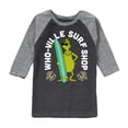 thumbnail image 1 of The Grinch - Whoville Surf Shop - Toddler & Youth Raglan Graphic T-Shirt, 1 of 3