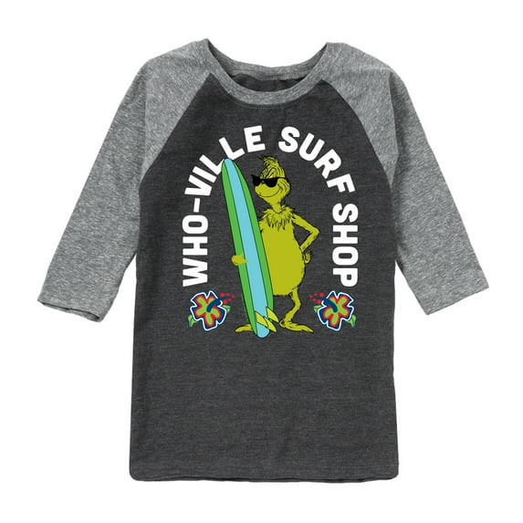 The Grinch - Whoville Surf Shop - Toddler & Youth Raglan Graphic T-Shirt