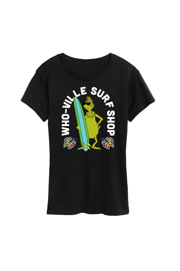 The Grinch - Whoville Surf Shop - Women's Short Sleeve Graphic T-Shirt