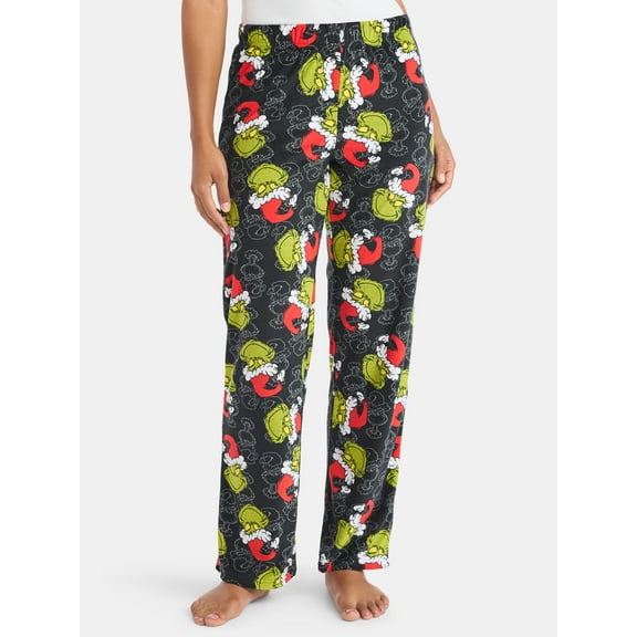 The Grinch Women's Velour Pajama Sleep Pants, Sizes XS-3X