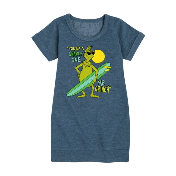The Grinch - You're A Gnarly One Mr - Toddler & Youth Girls Fleece Dress