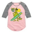 thumbnail image 1 of The Grinch - You're A Gnarly One Mr - Toddler & Youth Girls Raglan Graphic T-Shirt, 1 of 4