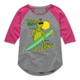 thumbnail image 1 of The Grinch - You're A Gnarly One Mr - Toddler & Youth Girls Raglan Graphic T-Shirt, 1 of 4