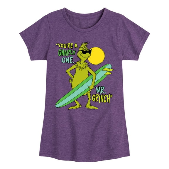 The Grinch - You're A Gnarly One Mr - Toddler & Youth Girls Short Sleeve Graphic T-Shirt