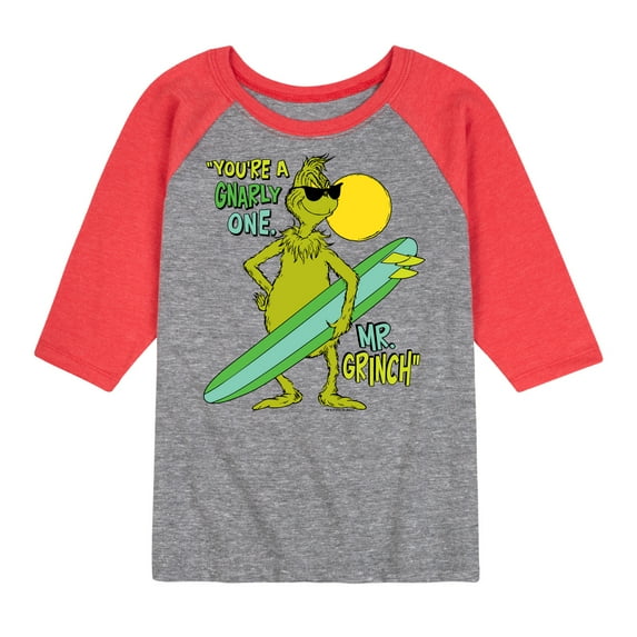 The Grinch - You're A Gnarly One Mr - Toddler & Youth Raglan Graphic T-Shirt