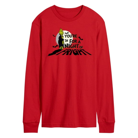 The Grinch  - Your'e In For A Night Of Fright  - Men's Long Sleeve T-Shirt