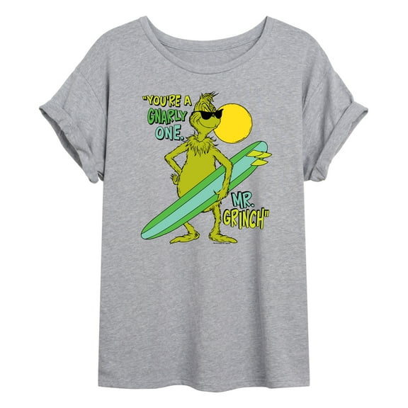 The Grinch - Youre A Gnarly One Mr Grinch - Juniors Ideal Flowy Muscle T-Shirt
