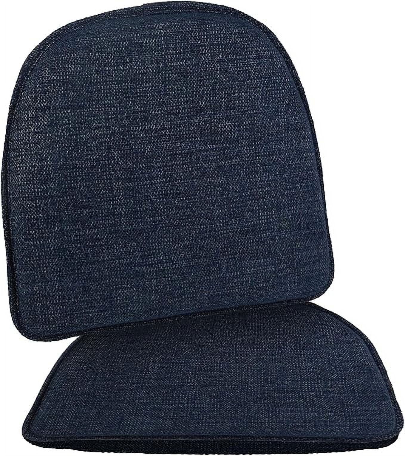 The Gripper Non Slip Chair Cushions, Soft & Comfortable Seat Pad, for Kitchen, Dining or Office, 2 Count, Blue