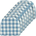 thumbnail image 1 of The Gripper Non Slip Chair Cushions, Soft & Comfortable Seat Pad, for Kitchen, Dining or Office, 8 Count, Liza Check Blue, 1 of 5