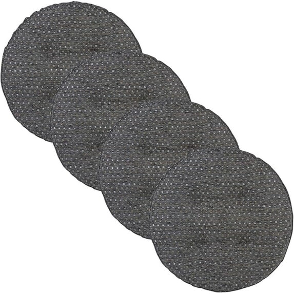 The Gripper Non-Slip Tufted Barstool Cushion, Round Barstool Cover for Dining Rooms, Cafes, Bars and Restaurants, 14", 4 Pack, Gray