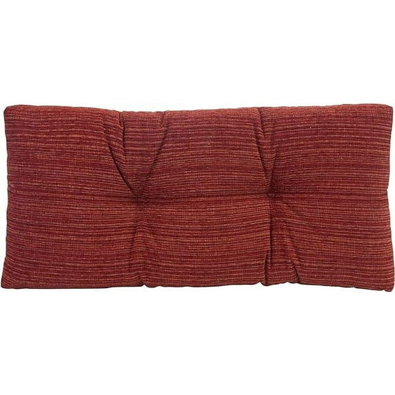 The Gripper Non-Slip Tufted Bench Cushion for Indoor Furniture, Entryway Storage, Bay Window, Corner Nook or Piano Seat, 30 Inches, Red