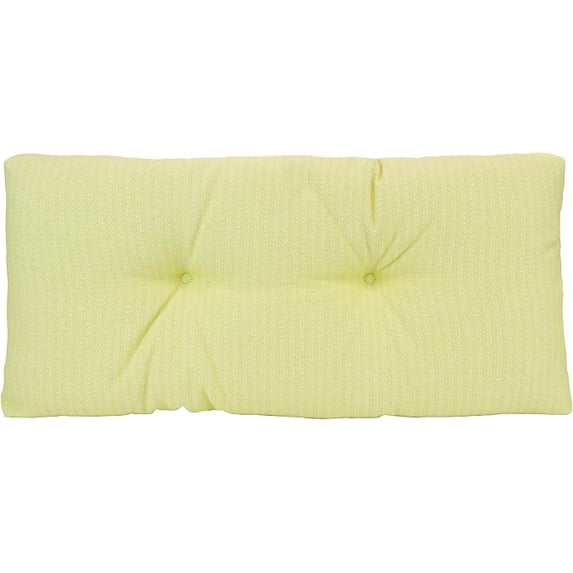 The Gripper Non-Slip Tufted Bench Cushion for Indoor Furniture, Entryway Storage, Bay Window, Corner Nook or Piano Seat, 30 Inches, Yellow