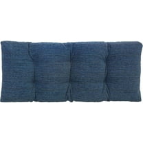 The Gripper Non-Slip Tufted Bench Cushion for Indoor Furniture, Entryway Storage, Bay Window, Corner Nook or Piano Seat, 33 Inches, Blue