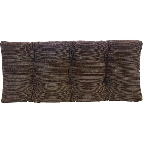 The Gripper Non-Slip Tufted Bench Cushion for Indoor Furniture, Entryway Storage, Bay Window, Corner Nook or Piano Seat, 33 Inches, Brown
