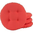 thumbnail image 1 of The Gripper Non-Slip Tufted Round Barstool Cushion for Dining Rooms, Cafes, Bars and Restaurants, 14” Coral, 4 Pack, 1 of 5
