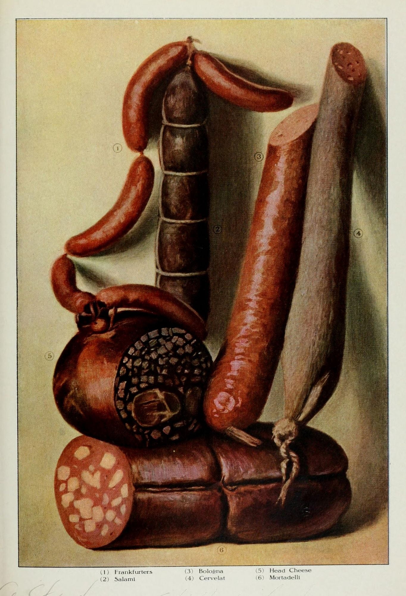 The Grocers Encyclopedia 1911 Sausage Canvas Art - (24 x 36)