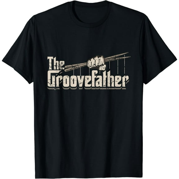 The Groovefather Vintage Drums Drumming Gifts Band Drummer T-Shirt