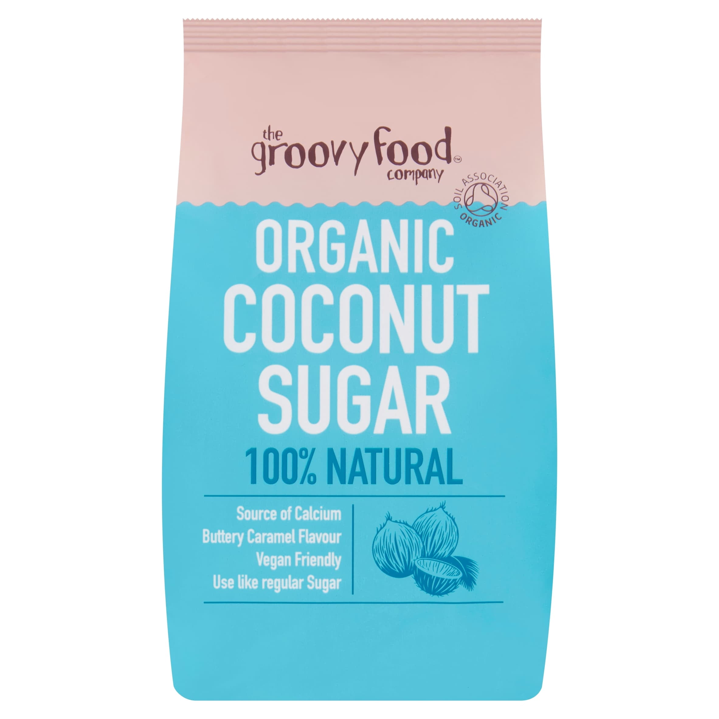 The Groovy Food Company Organic Coconut Sugar 500g, Imported from Britain