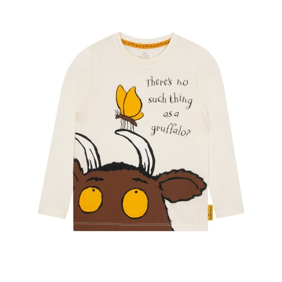 The Gruffalo Girls Long Sleeve T-Shirt Cream Sizes 2T-8