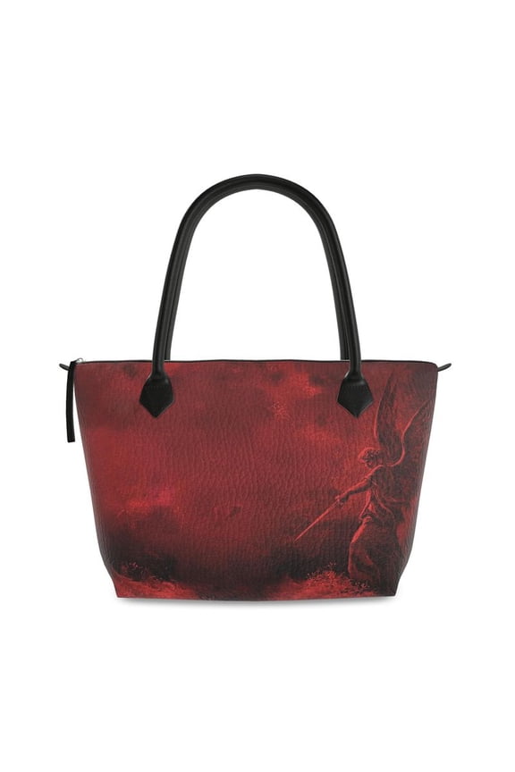 The Guardian's Flame Crimson Angel Zip Top Handbag