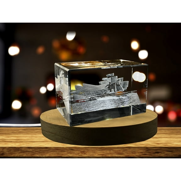 The Guggenheim Bilbao Spain 3D Engraved Crystal Keepsake