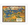 thumbnail image 1 of The Guide to Toyland - Children's Fairy Tales - Vintage Pictorial Map c.1940 - Fine Art Matte Paper Print (Unframed) 18x24in, 1 of 4