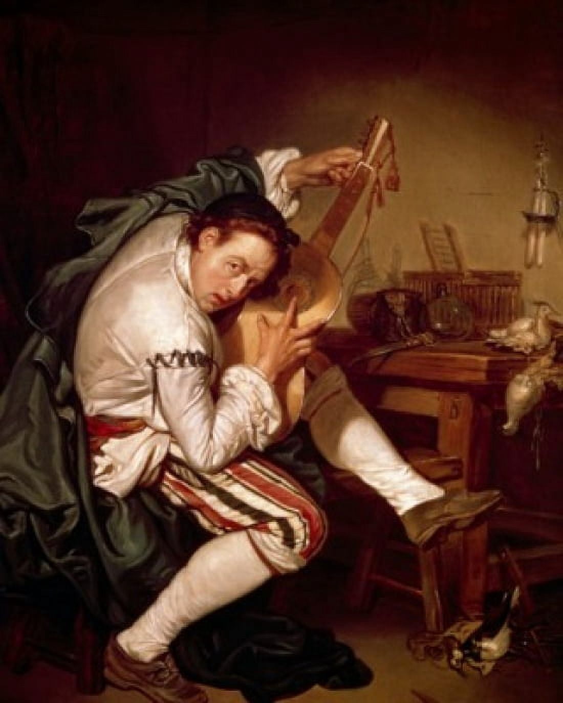 The Guitarist by Jean Baptiste Greuze (1725-1805) France Nantes Musee des Beaux-Arts Canvas Art - Jean Baptiste Greuze (18 x 24)