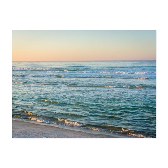 The Gulf at Sunrise - Panama City Beach Florida Photography Ocean Beach Waves Sunset Coastal Nature Landscape Unframed Wall Art Print 4 x 6 inches