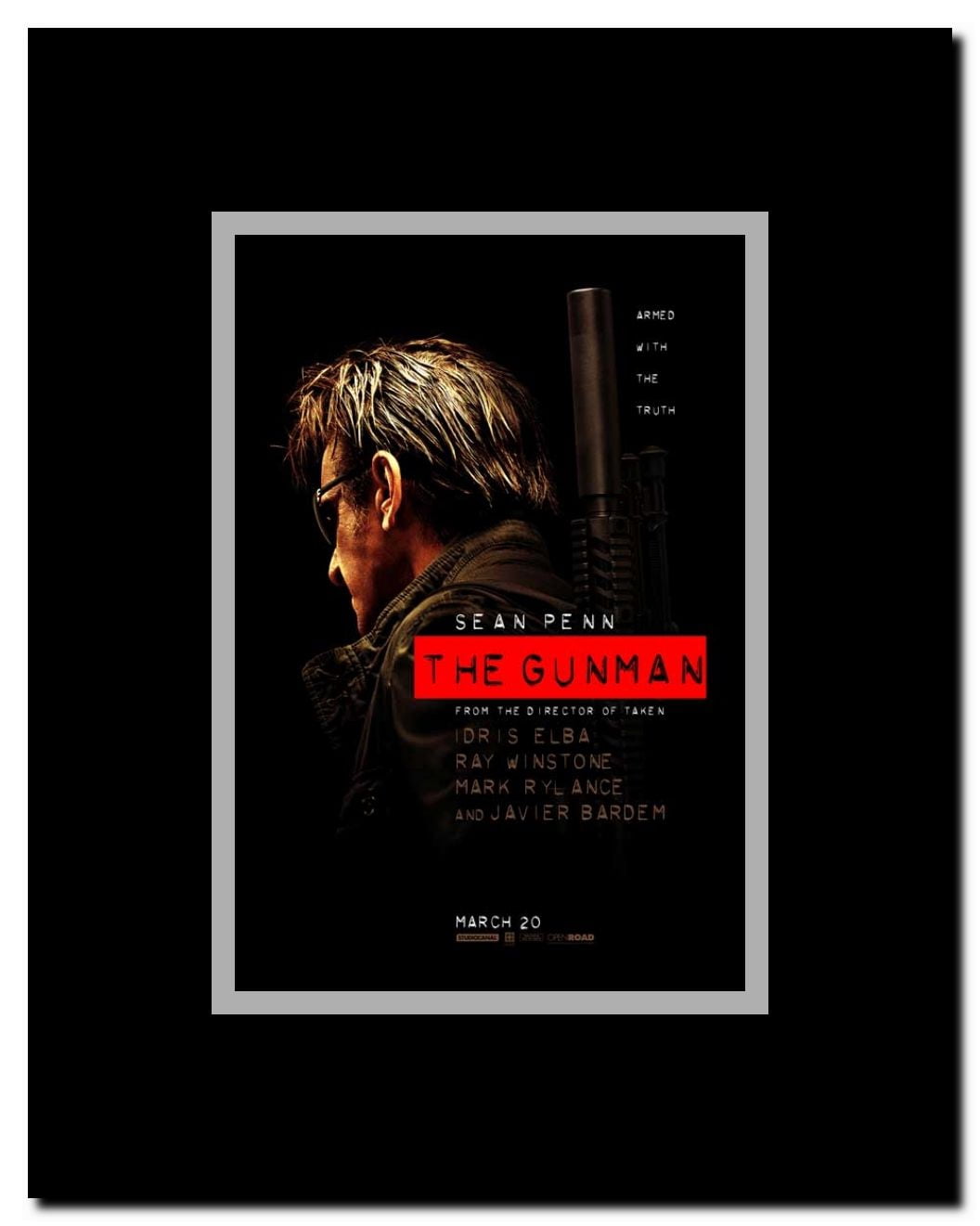 The Gunman Framed Movie Poster