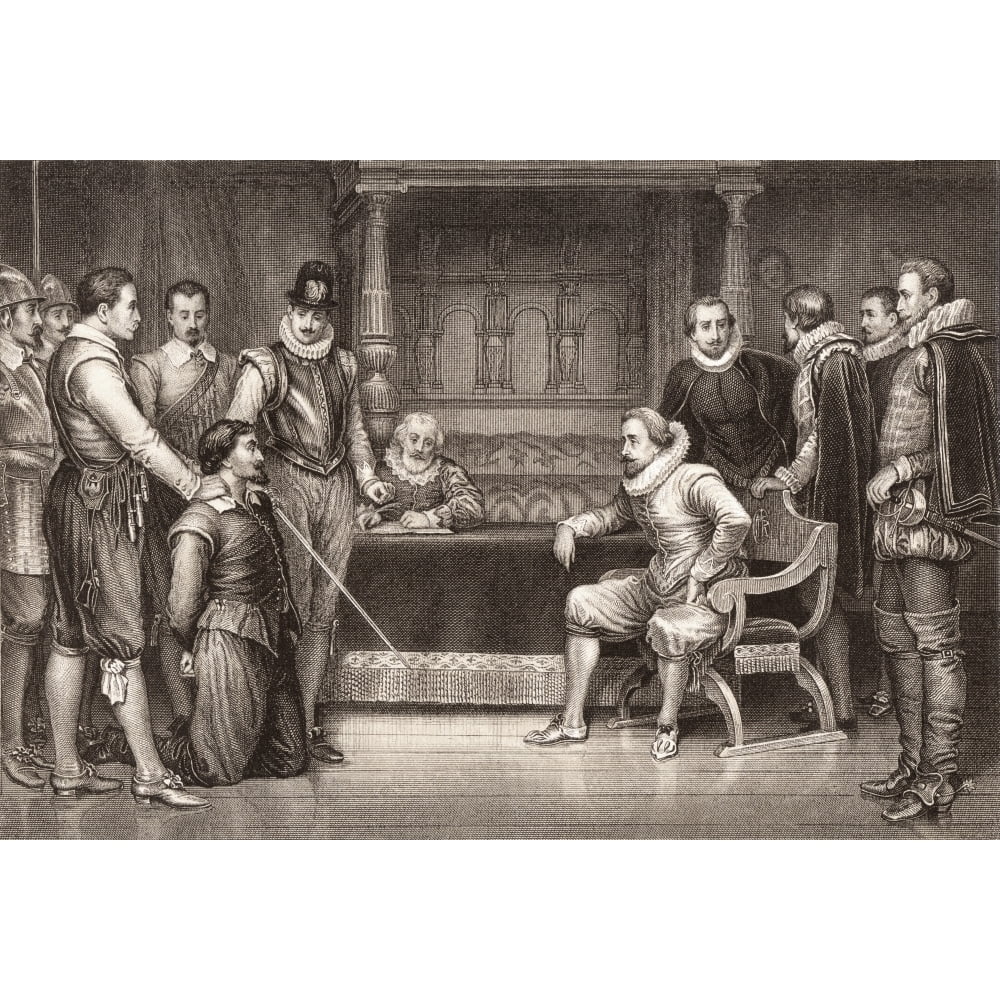 The Gunpowder Plot. Guy Fawkes Interrogated By James I And His Council