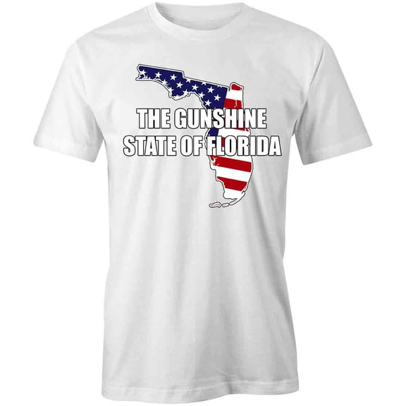 The Gunshine State T-Shirt | Patriotic American White Tee Gift