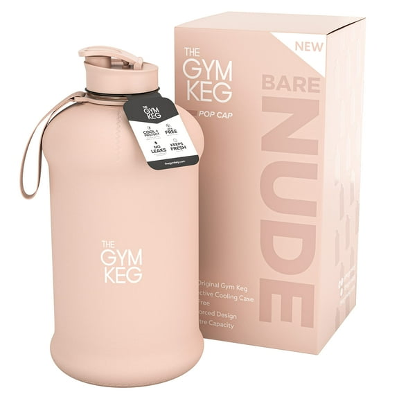 The Gym Keg Sports Water Bottle 2.2 L Insulated Half Gallon Carry Handle Big Water