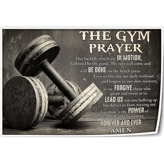 The Gym Prayer Wall Art Prints Inspirational Quotes Poster Decoration Artwork for Bedroom Picture Painting Panel Giclee Canvas Printing