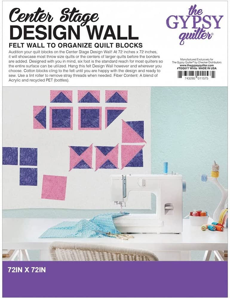 Center Stage 72-Inch Square White Felt Design Wall for Quilt Blocks