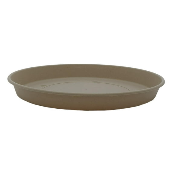 The HC Companies 10.5 Inch Round Prima Plastic Plant Saucer - Indoor Outdoor Plant Trays for Pots - 10.63 Inchx10.63 Inchx1.26 Inch in Sandstone