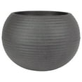 thumbnail image 1 of The HC Companies 12 Inch Atlas Sphere Planter, Round Plastic Plant Pot, Gray, 1 of 5
