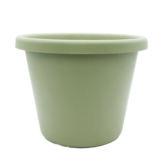 The HC Companies 14 Inch Round Classic Planter, Plastic Plant Pot, Seafoam Green