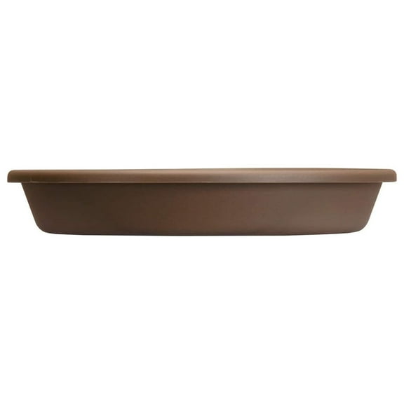 The HC Companies 16.3 In Plastic Planter Saucer for Classic Pots, Chocolate