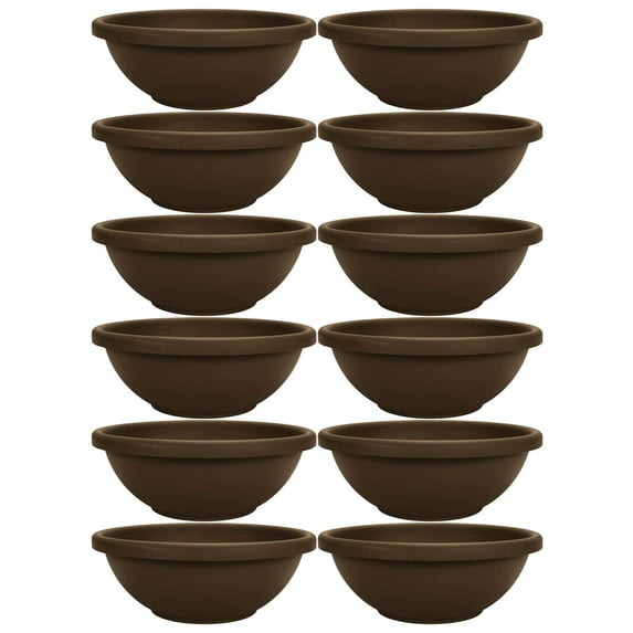 The HC Companies 18 Inch Bowl Planter, Chocolate Brown (12 Pack)