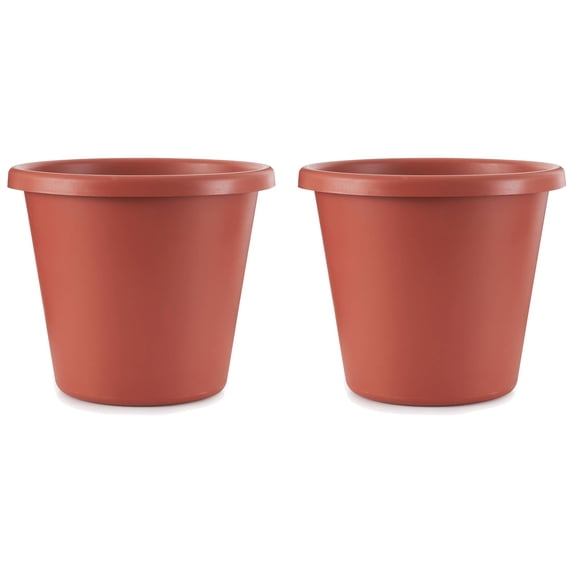 The HC Companies 20" Classic Flower Pot Planter, Terra Cotta (2 Pack)