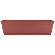 The HC Companies 30" Eclipse Plastic Window Box 7.76"x29.98"x6.57" in Clay Color