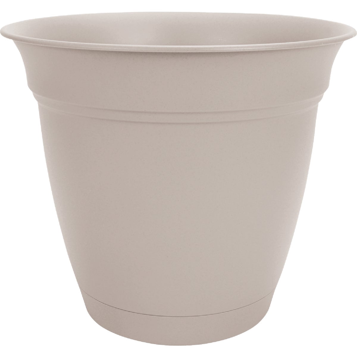 The HC Companies 6 Inch Eclipse Round Planter with Saucer - Indoor Outdoor Plant Pot for Flowers, Vegetables, and Herbs, Cottage Stone