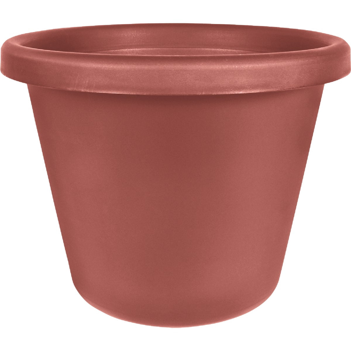 The HC Companies 6 Inch Round Prima Planter - Small Plastic Plant Pot with Rolled Rim for Indoor Outdoor Plants Flowers Herbs, Clay